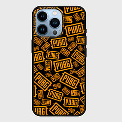 Чехол для iPhone 14 Pro PUBG ПАБГ УЗОР, цвет: 3D-черный