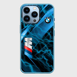 Чехол для iPhone 14 Pro BMW, цвет: 3D-голубой