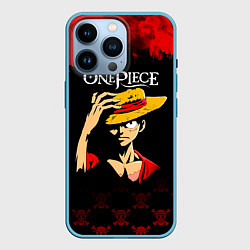 Чехол для iPhone 14 Pro Луффи One Piece Большой куш, цвет: 3D-голубой