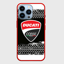 Чехол для iPhone 14 Pro Ducati Дукати Z, цвет: 3D-красный