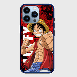 Чехол для iPhone 14 Pro Манки Д Луффи, One Piece, цвет: 3D-тёмно-синий