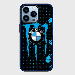 Чехол для iPhone 14 Pro MONSTER BMW MONSTER ENERGY, цвет: 3D-тёмно-синий