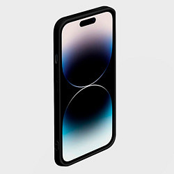 Чехол для iPhone 14 Pro Новогодние олени и елки на красном фоне, цвет: 3D-черный — фото 2