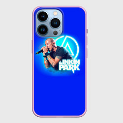 Чехол для iPhone 14 Pro Linkin Park Линкин Парк группа, цвет: 3D-сиреневый