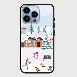 Чехол для iPhone 14 Pro Новый год - каникулы, цвет: 3D-черный