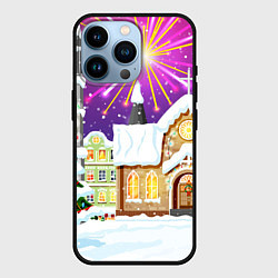 Чехол для iPhone 14 Pro Новогодний салют, цвет: 3D-черный