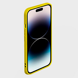 Чехол для iPhone 14 Pro Веселый кролик в цветах, цвет: 3D-желтый — фото 2