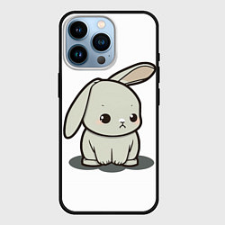 Чехол для iPhone 14 Pro Грустный зайчик, цвет: 3D-черный