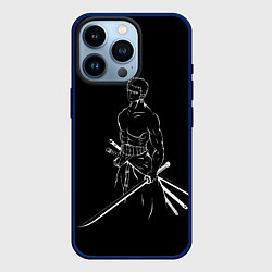 Чехол для iPhone 14 Pro Roronoa Zoro - One Piece, цвет: 3D-тёмно-синий