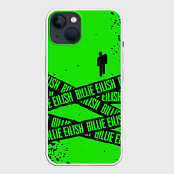 Чехол для iPhone 14 BILLIE EILISH: Green & Black Tape, цвет: 3D-белый