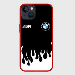 Чехол для iPhone 14 BMW БМВ, цвет: 3D-красный