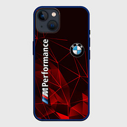 Чехол для iPhone 14 BMW, цвет: 3D-тёмно-синий