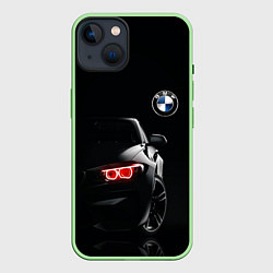 Чехол для iPhone 14 BMW МИНИМЛ, цвет: 3D-салатовый