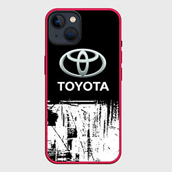 Чехол для iPhone 14 Toyota sport, цвет: 3D-малиновый