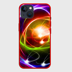 Чехол для iPhone 14 Галактическое звёздное пространство Galactic Star, цвет: 3D-красный