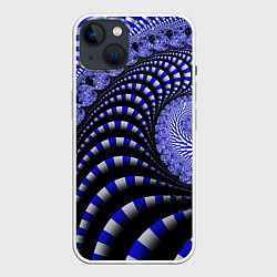 Чехол для iPhone 14 Неоновая спираль Абстракция Neon Spiral Abstractio, цвет: 3D-белый