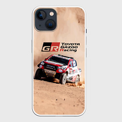 Чехол для iPhone 14 Toyota Gazoo Racing Desert Rally, цвет: 3D-белый