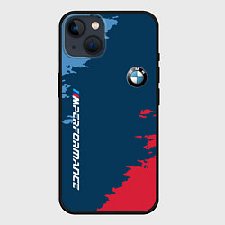 Чехол для iPhone 14 BMW m performance grunge, цвет: 3D-черный