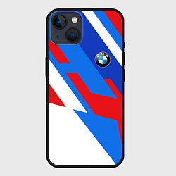 Чехол для iPhone 14 BMW m colors, цвет: 3D-черный