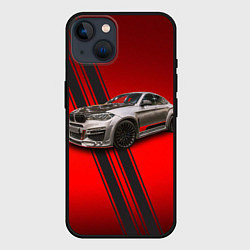 Чехол для iPhone 14 Немецкий кроссовер BMW X6 2007 года, цвет: 3D-черный