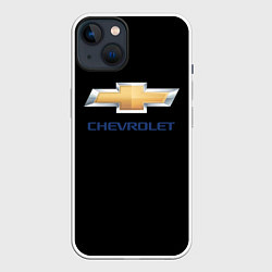 Чехол для iPhone 14 Chevrolet sport auto, цвет: 3D-белый
