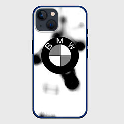 Чехол для iPhone 14 Bmw black steel, цвет: 3D-тёмно-синий