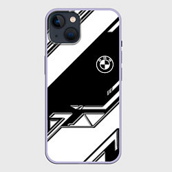 Чехол для iPhone 14 Bmw sport geometry, цвет: 3D-светло-сиреневый