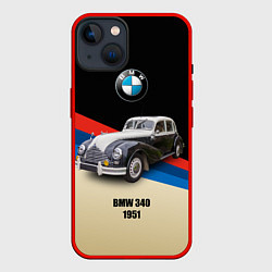 Чехол для iPhone 14 Винтажный автомобиль BMW 340, цвет: 3D-красный