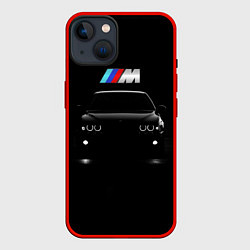 Чехол для iPhone 14 BMW, цвет: 3D-красный