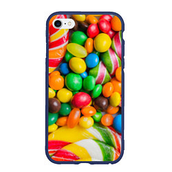 Чехол iPhone 6/6S Plus матовый Сладкие конфетки, цвет: 3D-тёмно-синий