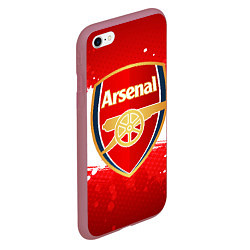 Чехол iPhone 6/6S Plus матовый Arsenal цвета 3D-малиновый — фото 2