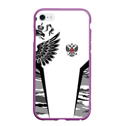 Чехол iPhone 6/6S Plus матовый Камуфляж Россия, цвет: 3D-фиолетовый