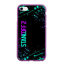 Чехол iPhone 6/6S Plus матовый STANDOFF 2, НЕОНОВЫЕ БРЫЗГИ, цвет: 3D-фиолетовый