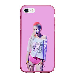 Чехол iPhone 7/8 матовый Die Antwoord: I will cheat on you, цвет: 3D-малиновый