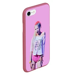 Чехол iPhone 7/8 матовый Die Antwoord: I will cheat on you, цвет: 3D-малиновый — фото 2