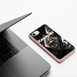 Чехол iPhone 7/8 матовый Kawasaky, цвет: 3D-светло-розовый — фото 2