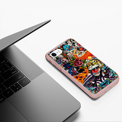 Чехол iPhone 7/8 матовый Dsquared tatoo, цвет: 3D-светло-розовый — фото 2