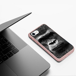 Чехол iPhone 7/8 матовый Взгляд, цвет: 3D-светло-розовый — фото 2