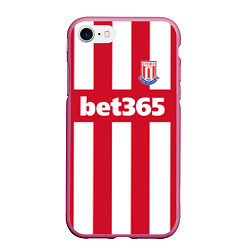 Чехол iPhone 7/8 матовый Stoke City FC: Bet365, цвет: 3D-малиновый