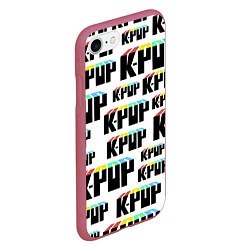 Чехол iPhone 7/8 матовый K-pop Pattern, цвет: 3D-малиновый — фото 2