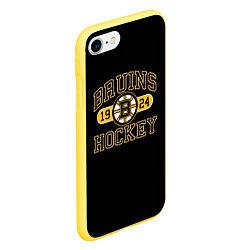 Чехол iPhone 7/8 матовый Boston Bruins: Est.1924, цвет: 3D-желтый — фото 2