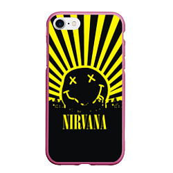 Чехол iPhone 7/8 матовый Nirvana, цвет: 3D-малиновый
