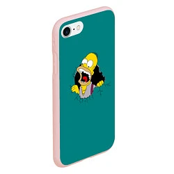 Чехол iPhone 7/8 матовый Alien-Homer, цвет: 3D-светло-розовый — фото 2