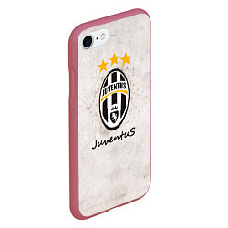 Чехол iPhone 7/8 матовый Juventus3, цвет: 3D-малиновый — фото 2
