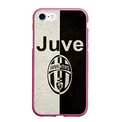Чехол iPhone 7/8 матовый Juventus6, цвет: 3D-малиновый