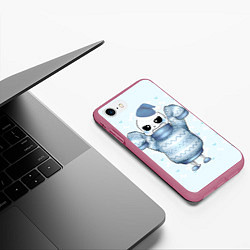 Чехол iPhone 7/8 матовый Santa Sans, цвет: 3D-малиновый — фото 2