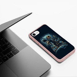 Чехол iPhone 7/8 матовый Подводная охота, цвет: 3D-светло-розовый — фото 2