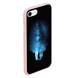 Чехол iPhone 7/8 матовый Млечный путь, цвет: 3D-светло-розовый — фото 2