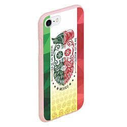 Чехол iPhone 7/8 матовый Мексика, цвет: 3D-светло-розовый — фото 2