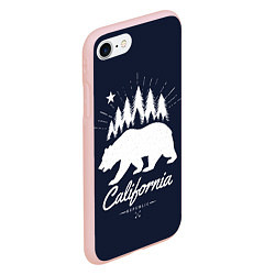 Чехол iPhone 7/8 матовый California Republic, цвет: 3D-светло-розовый — фото 2